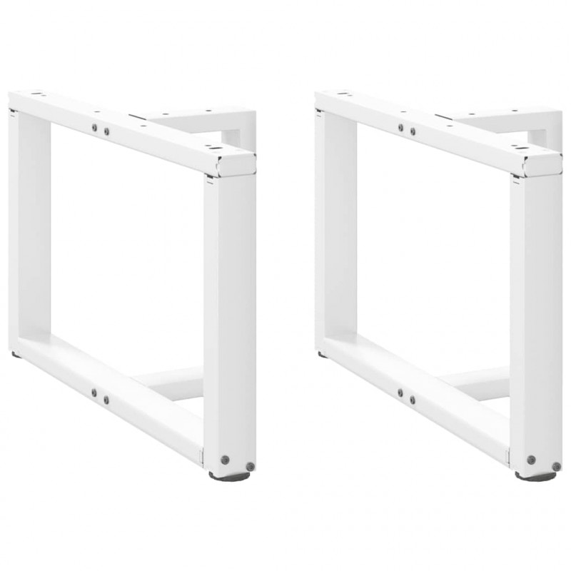 Nogi do stolika kawowego w kształcie litery T 2 szt. Białe 60x25x(42-43) cm Stal