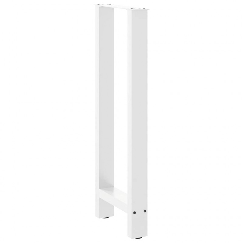 Nogi do stołu barowego białe 2 szt. 50x(100-101) cm stal