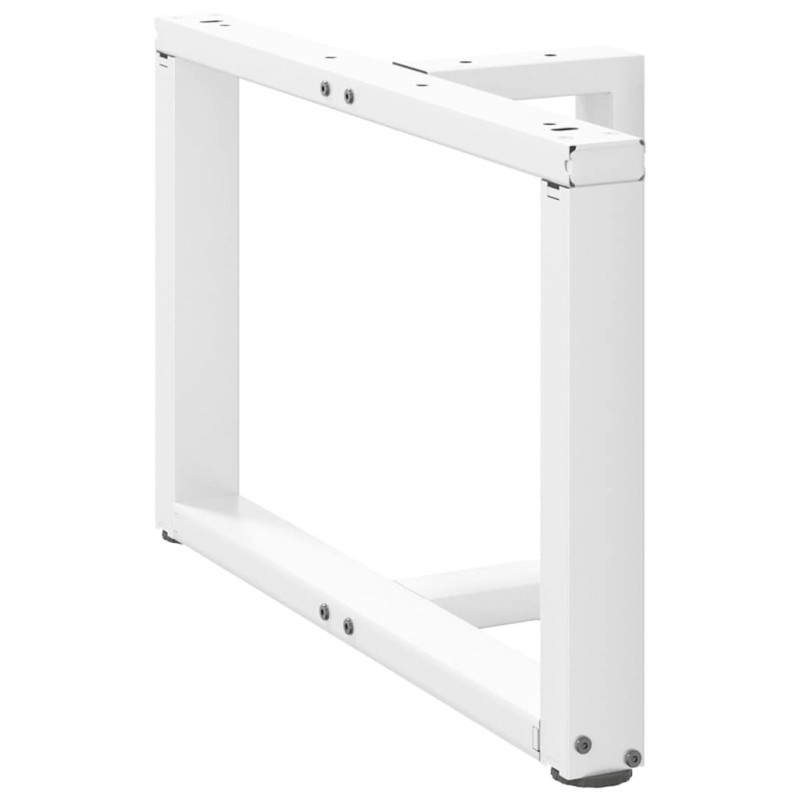 Nogi do stolika kawowego w kształcie litery T 2 szt. Białe 60x25x(42-43) cm Stal