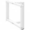 Nogi do stolika kawowego w kształcie litery T 2 szt. Białe 60x25x(42-43) cm Stal