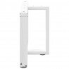 Nogi do stolika kawowego w kształcie litery T 2 szt. Białe 60x25x(42-43) cm Stal