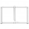 Nogi do stolika kawowego w kształcie litery T 2 szt. Białe 60x25x(42-43) cm Stal