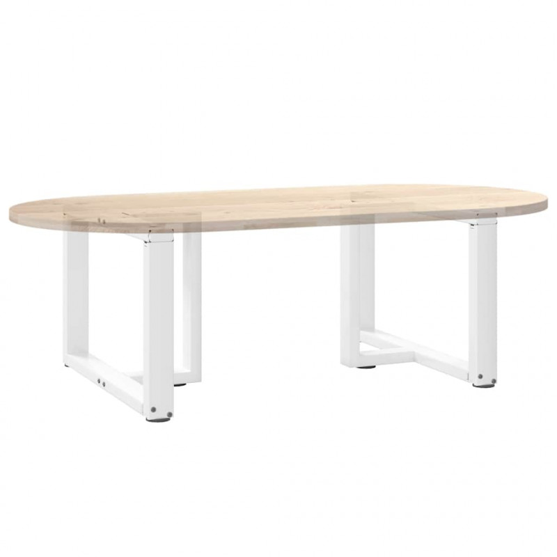 Nogi do stolika kawowego w kształcie litery T 2 szt. Białe 60x25x(42-43) cm Stal