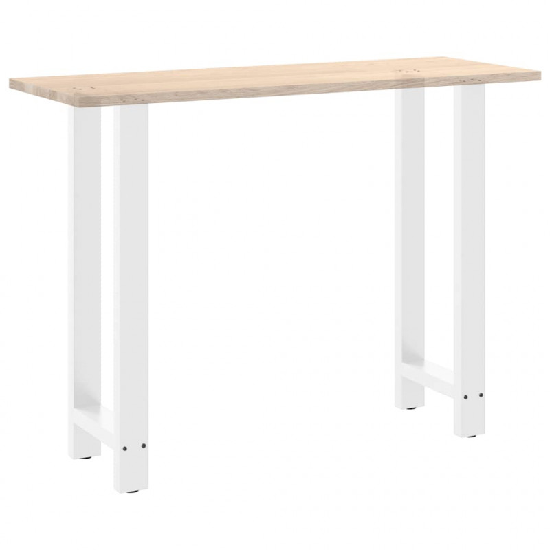 Nogi do stołu barowego białe 2 szt. 50x(100-101) cm stal