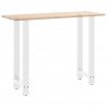 Nogi do stołu barowego białe 2 szt. 50x(100-101) cm stal