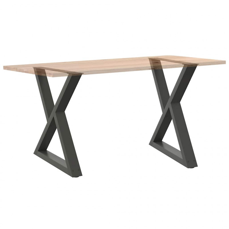 Nogi do stołu jadalnego 2 szt. Antracyt 80x(72-73,3) cm Stal
