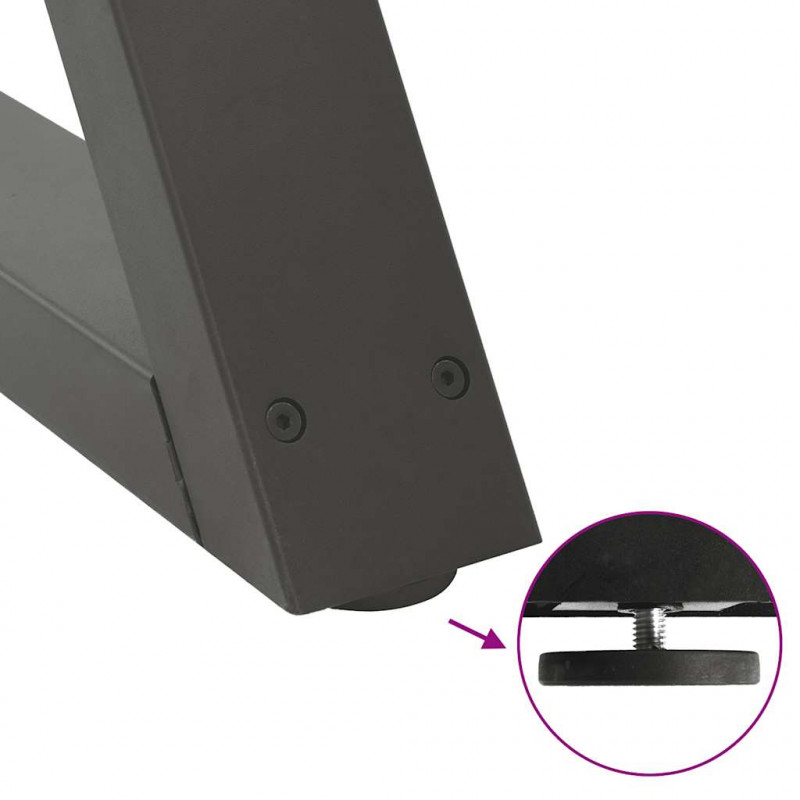 Nogi do stołu jadalnego 2 szt. Antracyt 80x(72-73,3) cm Stal