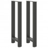 Nogi do stołu barowego Antracyt 2 szt. 50x(100-101) cm Stal