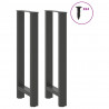 Nogi do stołu barowego Antracyt 2 szt. 50x(100-101) cm Stal
