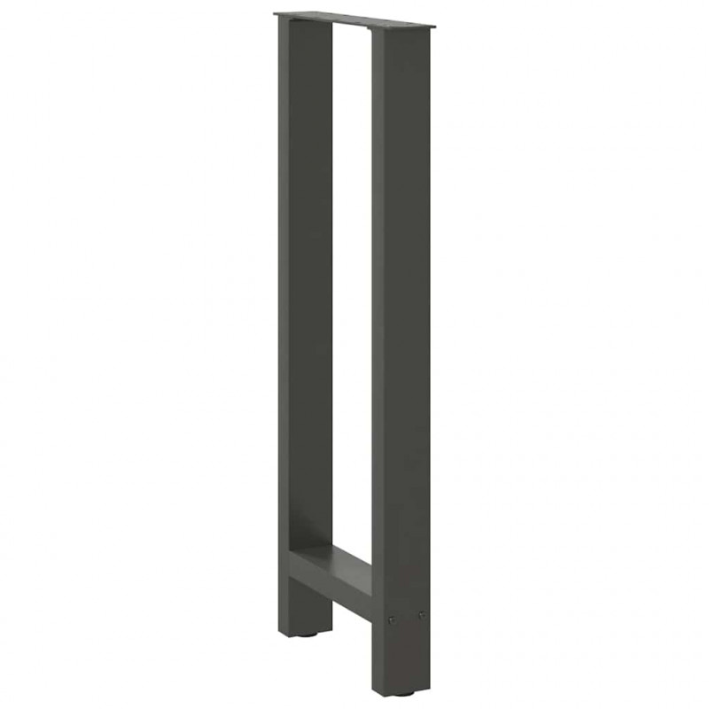 Nogi do stołu barowego Antracyt 2 szt. 50x(100-101) cm Stal
