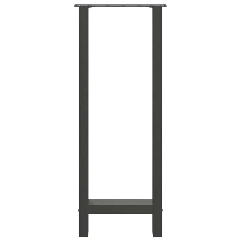 Nogi do stołu barowego Antracyt 2 szt. 50x(100-101) cm Stal