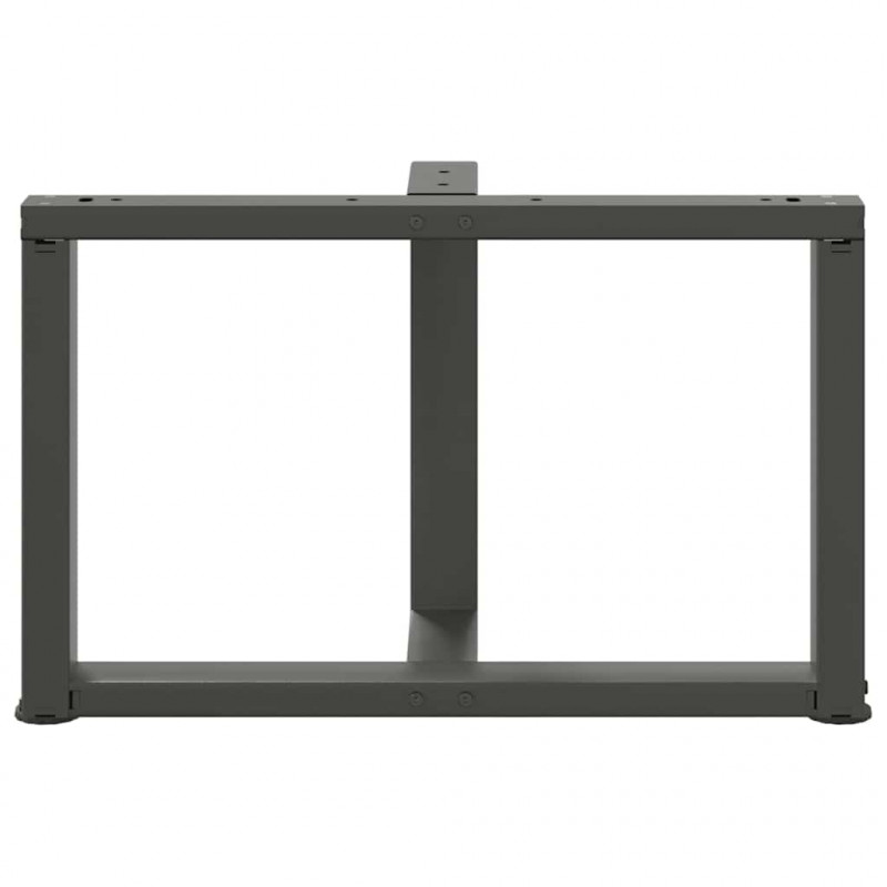 Nogi do stolika kawowego w kształcie litery T 2 szt. Antracyt 60x25x(42-43) cm Stal