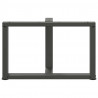 Nogi do stolika kawowego w kształcie litery T 2 szt. Antracyt 60x25x(42-43) cm Stal
