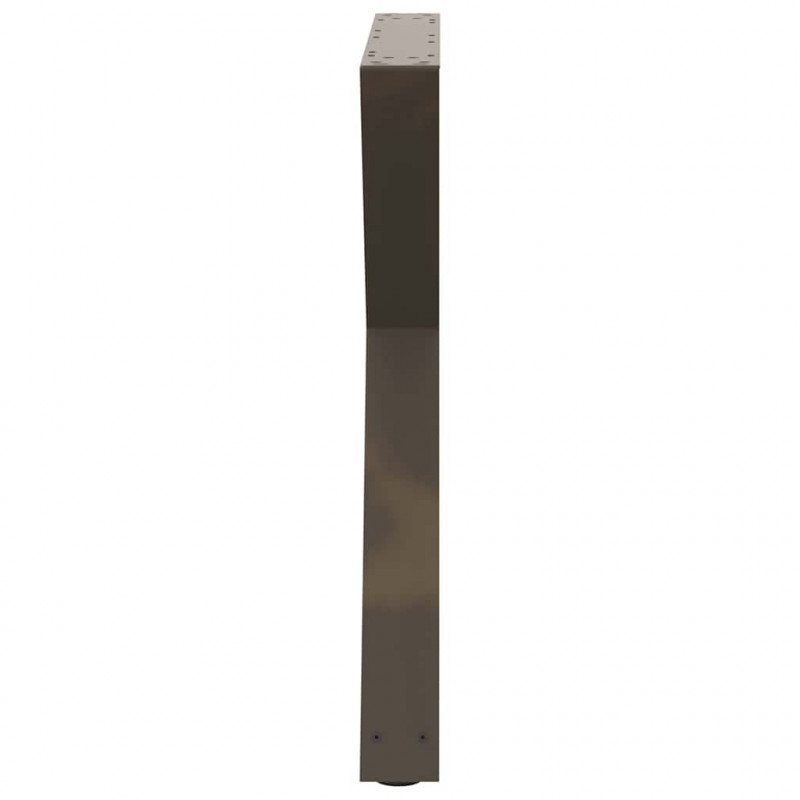 Nogi do stołu jadalnego 2 szt. Naturalna stal 80x(72-73,3) cm Stal