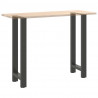 Nogi do stołu barowego Antracyt 2 szt. 50x(100-101) cm Stal