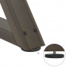Nogi do stołu jadalnego 2 szt. Naturalna stal 80x(72-73,3) cm Stal