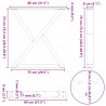 Nogi do stołu jadalnego 2 szt. Naturalna stal 80x(72-73,3) cm Stal