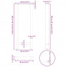Nogi do stołu barowego Antracyt 2 szt. 50x(100-101) cm Stal