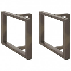 Nogi do stolika kawowego w kształcie litery T 2 szt. Czarne 60x25x(42-43) cm Stal
