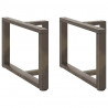 Nogi do stolika kawowego w kształcie litery T 2 szt. Czarne 60x25x(42-43) cm Stal