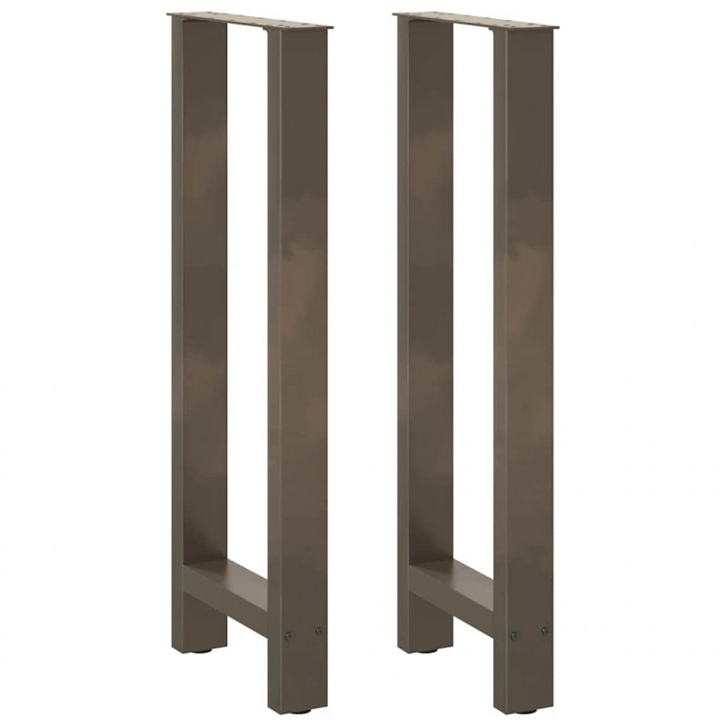 Nogi do stołu barowego Naturalna stal 2 szt. 50x(100-101) cm Stal