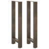 Nogi do stołu barowego Naturalna stal 2 szt. 50x(100-101) cm Stal