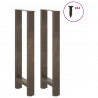 Nogi do stołu barowego Naturalna stal 2 szt. 50x(100-101) cm Stal