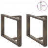 Nogi do stolika kawowego w kształcie litery T 2 szt. Czarne 60x25x(42-43) cm Stal