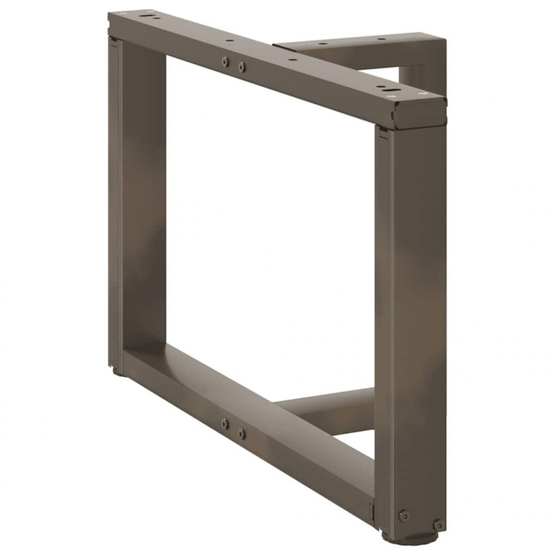 Nogi do stolika kawowego w kształcie litery T 2 szt. Czarne 60x25x(42-43) cm Stal