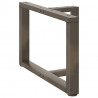 Nogi do stolika kawowego w kształcie litery T 2 szt. Czarne 60x25x(42-43) cm Stal