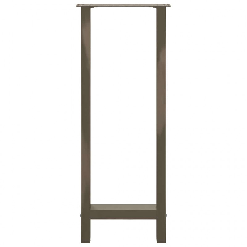 Nogi do stołu barowego Naturalna stal 2 szt. 50x(100-101) cm Stal