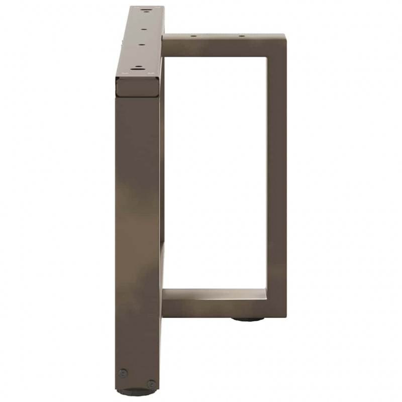 Nogi do stolika kawowego w kształcie litery T 2 szt. Czarne 60x25x(42-43) cm Stal