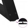 Nogi do stołu jadalnego 2 szt. Czarne 90x(72-73,3) cm Stal