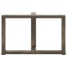 Nogi do stolika kawowego w kształcie litery T 2 szt. Czarne 60x25x(42-43) cm Stal