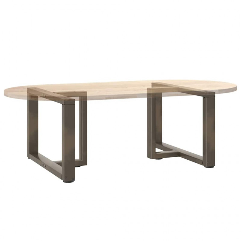 Nogi do stolika kawowego w kształcie litery T 2 szt. Czarne 60x25x(42-43) cm Stal
