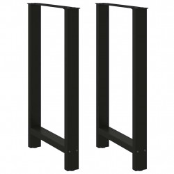 Nogi do stołu barowego czarne 2 szt. 60x(100-101) cm stal