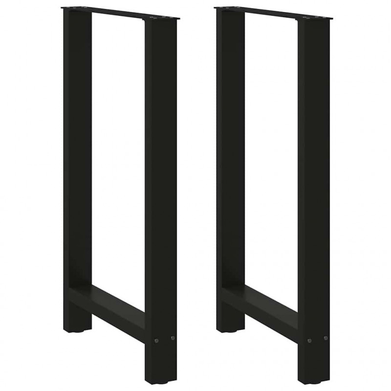 Nogi do stołu barowego czarne 2 szt. 60x(100-101) cm stal