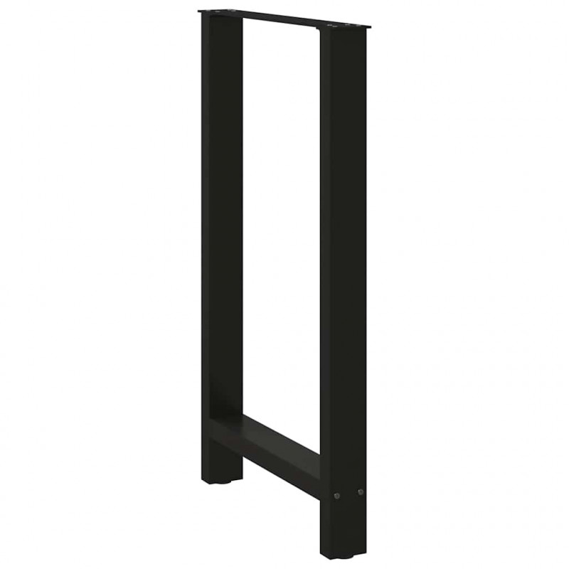 Nogi do stołu barowego czarne 2 szt. 60x(100-101) cm stal