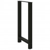 Nogi do stołu barowego czarne 2 szt. 60x(100-101) cm stal