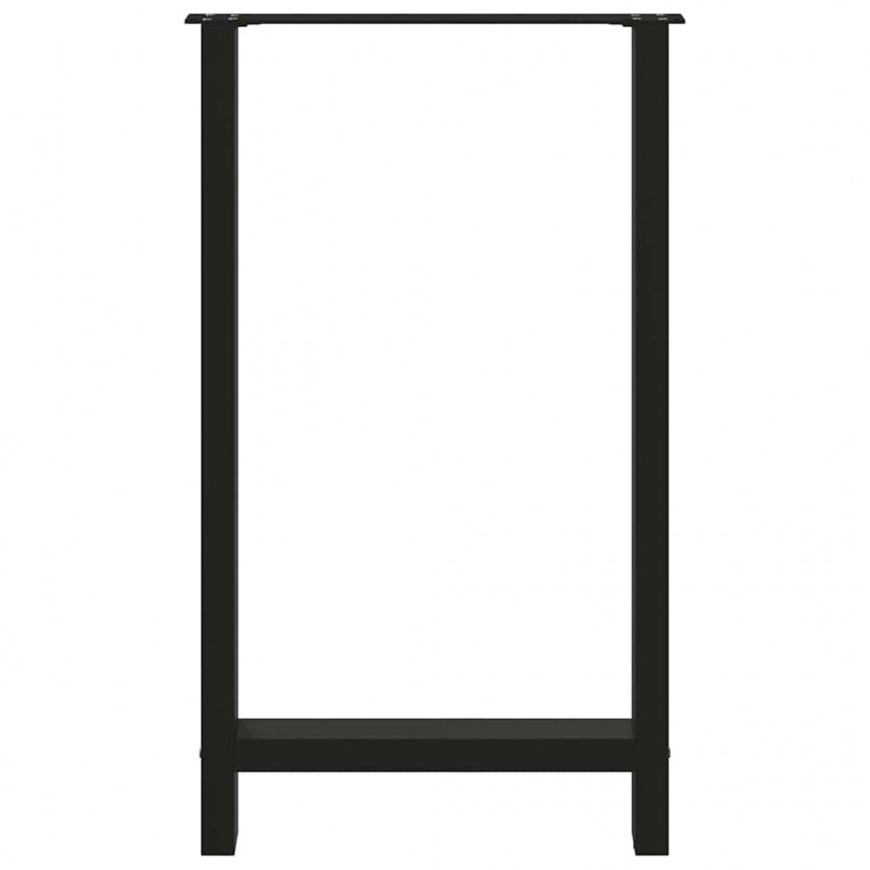 Nogi do stołu barowego czarne 2 szt. 60x(100-101) cm stal