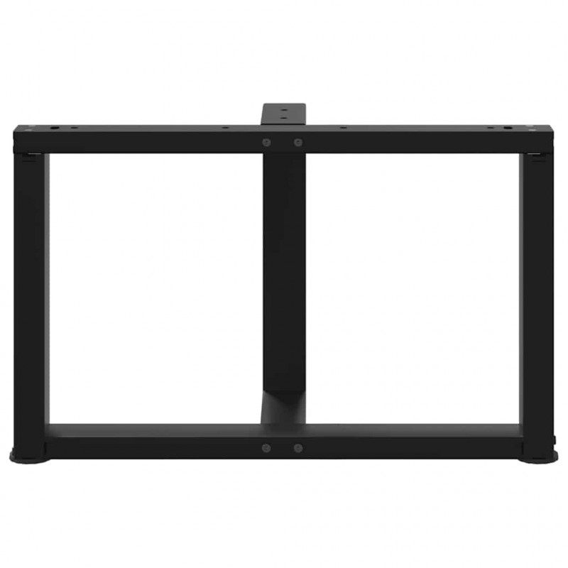 Nogi do stolika kawowego w kształcie litery T 2 szt. Czarne 70x25x(42-43) cm Stal