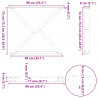 Nogi do stołu jadalnego 2 szt. Białe 90x(72-73,3) cm Stal