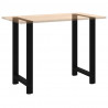 Nogi do stołu barowego czarne 2 szt. 60x(100-101) cm stal