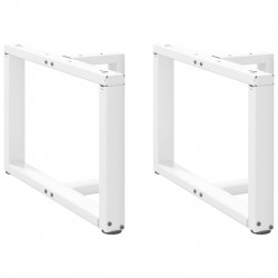 Nogi do stolika kawowego w kształcie litery T 2 szt. Białe 70x25x(42-43) cm Stal