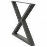 Nogi do stołu jadalnego 2 szt. Antracyt 90x(72-73,3) cm Stal