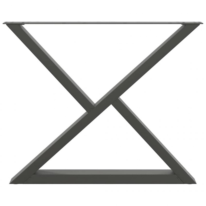 Nogi do stołu jadalnego 2 szt. Antracyt 90x(72-73,3) cm Stal