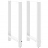 Nogi do stołu barowego białe 2 szt. 60x(100-101) cm stal