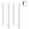 Nogi do stołu barowego białe 2 szt. 60x(100-101) cm stal
