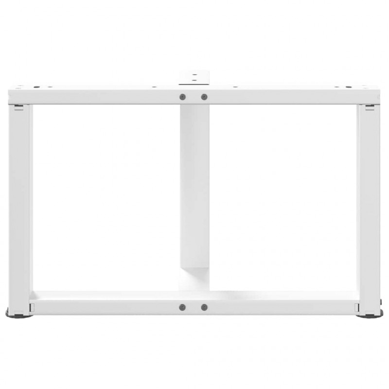 Nogi do stolika kawowego w kształcie litery T 2 szt. Białe 70x25x(42-43) cm Stal