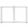 Nogi do stolika kawowego w kształcie litery T 2 szt. Białe 70x25x(42-43) cm Stal